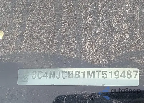 2021 Jeep Compass Altitude Fwd из США, поврежденный, VIN 3C4NJCBB1MT519487